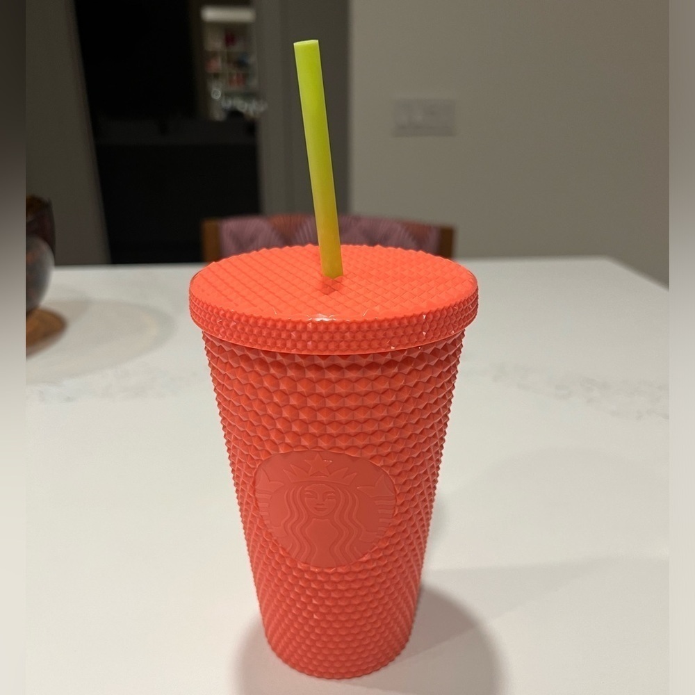 NWT Starbucks Studded Pink Grande Tumbler with Straw​​​​​​